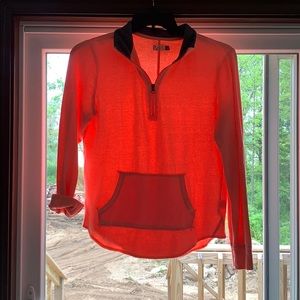 Fluorescent orange pull over